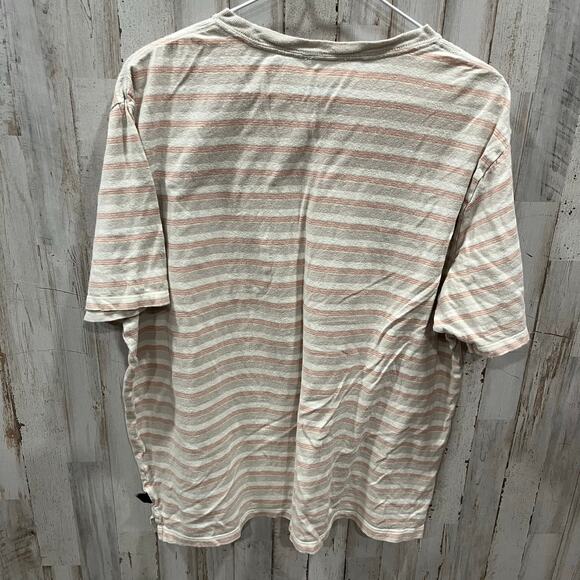 Patagonia Men's Trail Harbor Pocket Tee Hemp Organic Cotton Large Tan Stripe - Picture 4 of 7